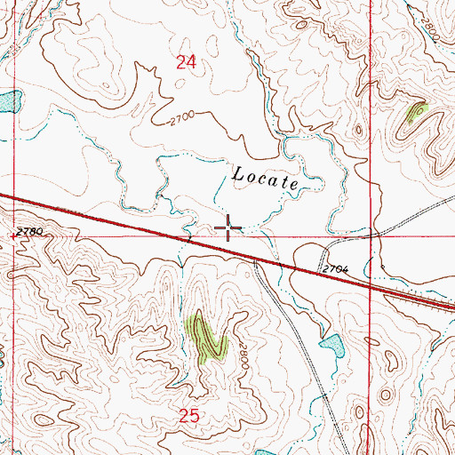 Topographic Map of Hogan Creek, MT