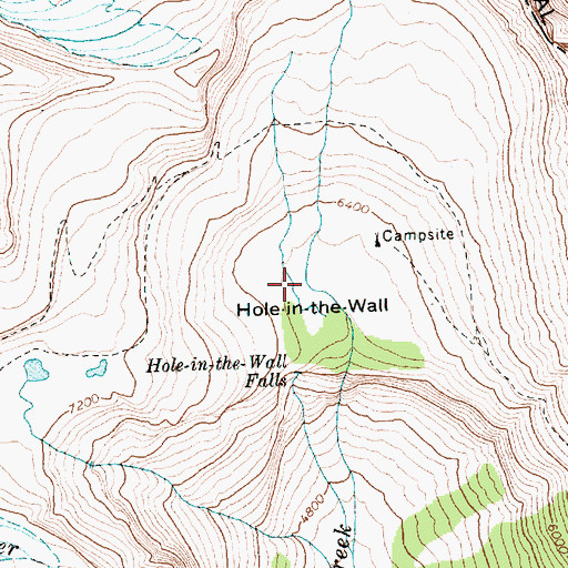 Topographic Map of Hole-in-the Wall, MT