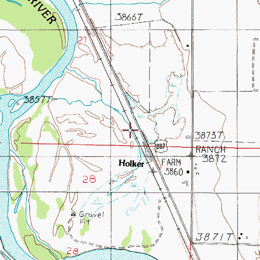 Topographic Map of Holker, MT
