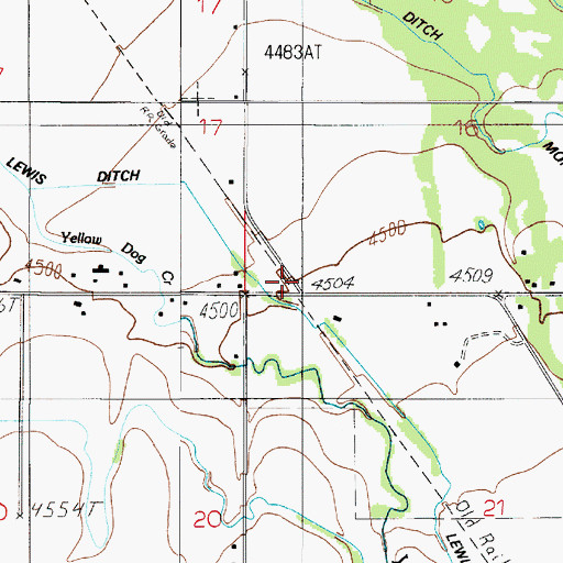 Topographic Map of Holland, MT