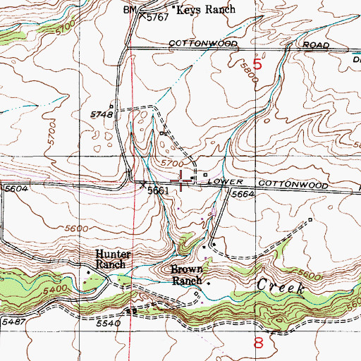Topographic Map of Holliday Ranch, MT