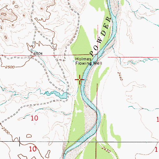 Topographic Map of Holmes Creek, MT