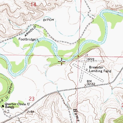Topographic Map of Home Creek, MT