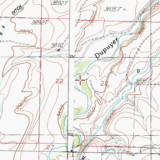 Topographic Map of Home Ranch, MT