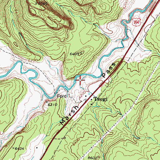 Topographic Map of Marsh Pass, AZ