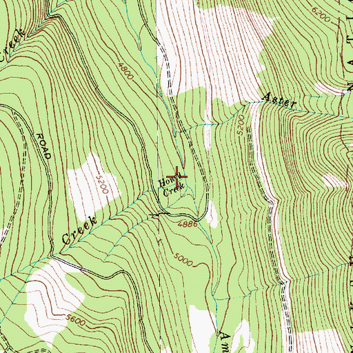 Topographic Map of Honey Creek, MT
