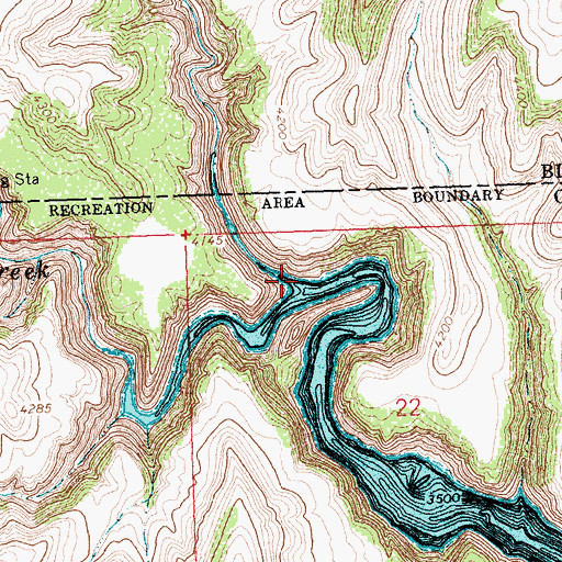 Topographic Map of Hoodoo Creek, MT