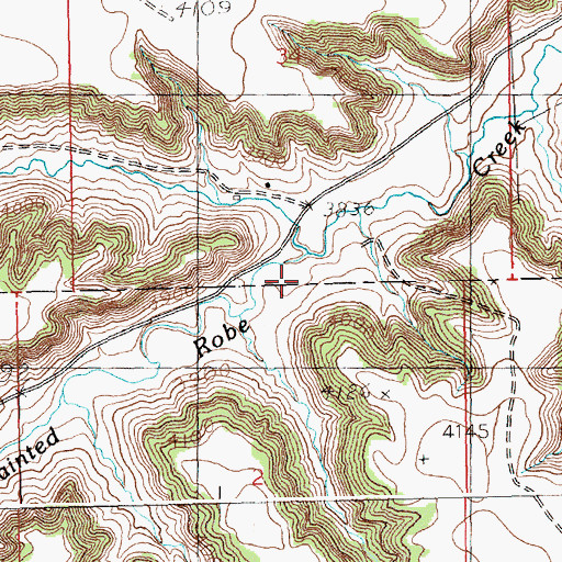 Topographic Map of Hop Creek, MT