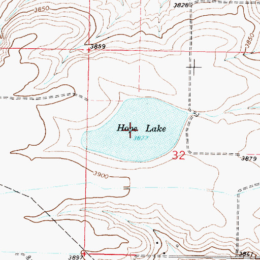 Topographic Map of Hope Lake, MT