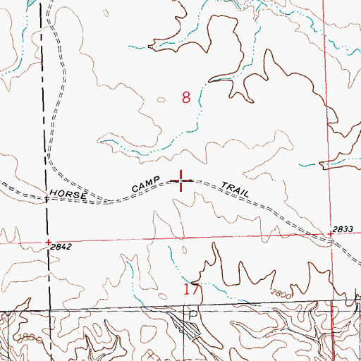 Topographic Map of Horse Camp Trail, MT