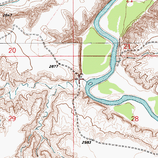 Topographic Map of Horse Coulee, MT