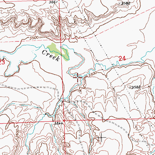 Topographic Map of Horse Coulee, MT
