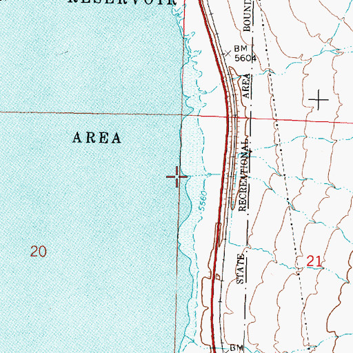 Topographic Map of Horse Creek, MT