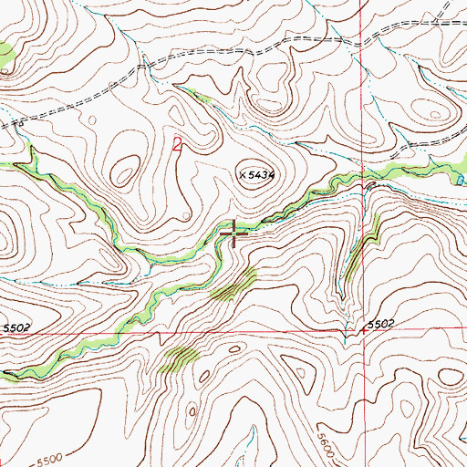 Topographic Map of Horse Creek, MT