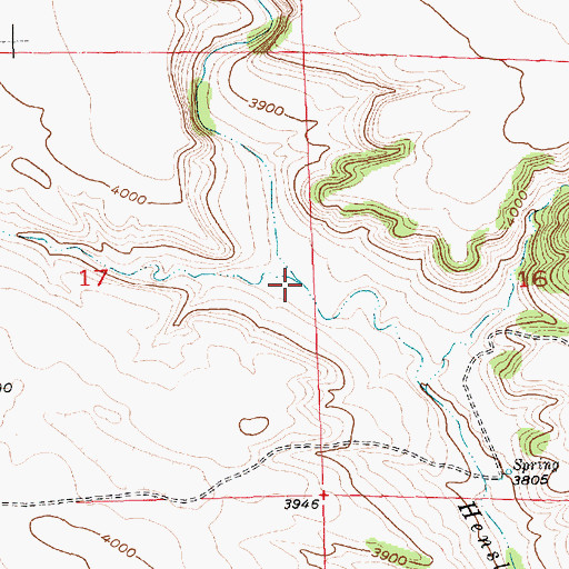 Topographic Map of Horse Creek, MT