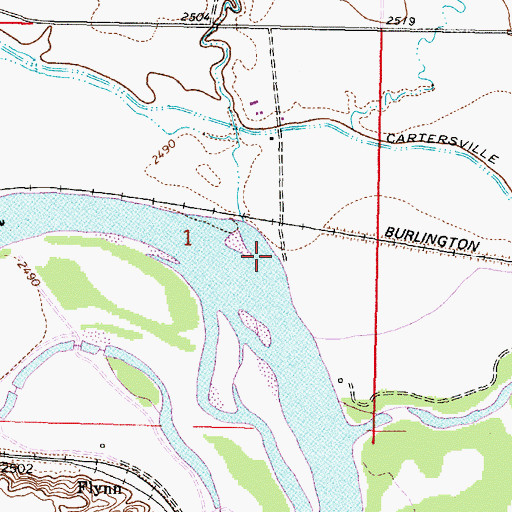 Topographic Map of Horse Creek, MT