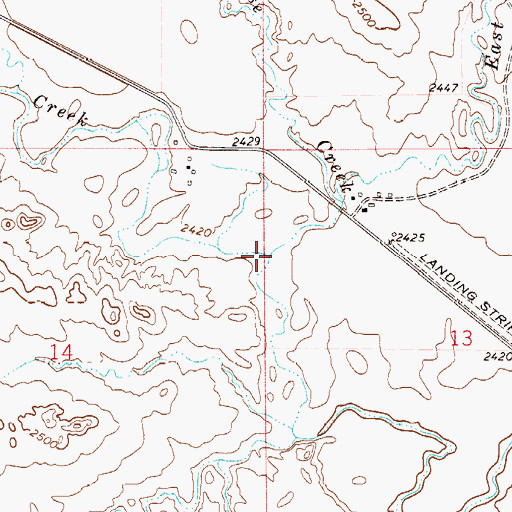 Topographic Map of Horse Creek, MT