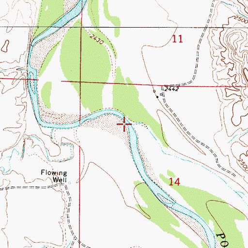 Topographic Map of Horse Creek, MT