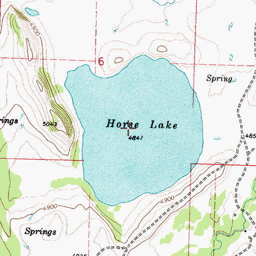 Topographic Map of Horse Lake, MT