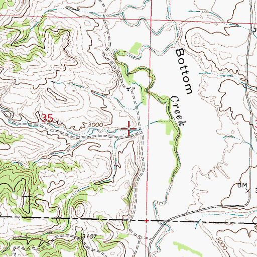 Topographic Map of Horse Pasture Coulee, MT