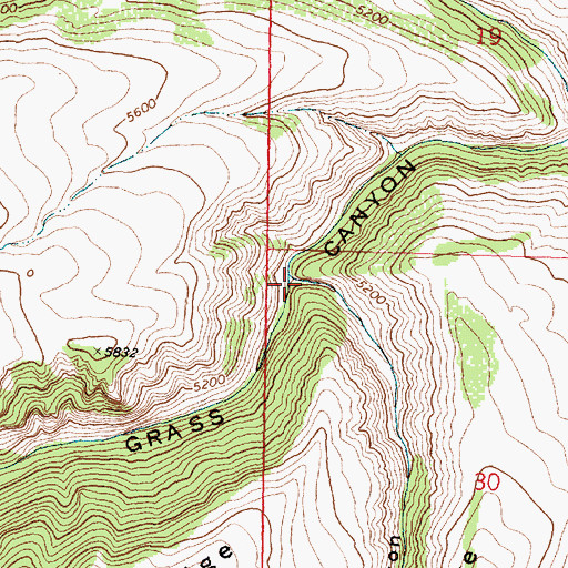 Topographic Map of Horse Ridge Canyon, MT
