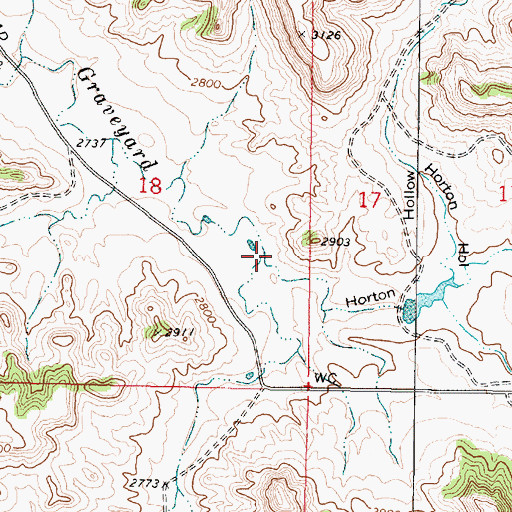 Topographic Map of Horton Hollow, MT