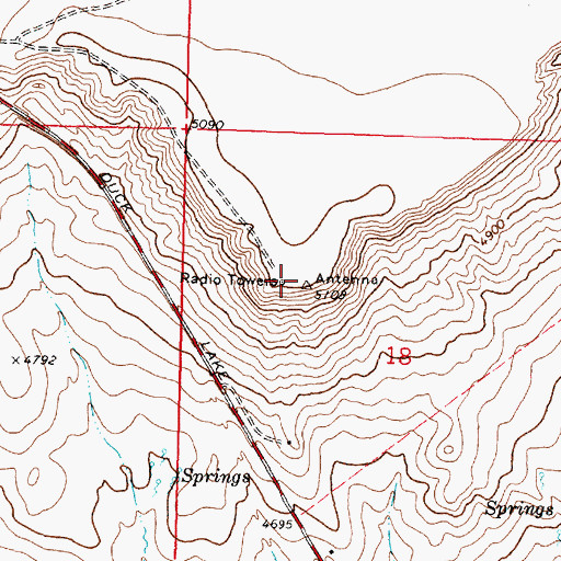 Topographic Map of Houseman Hill, MT