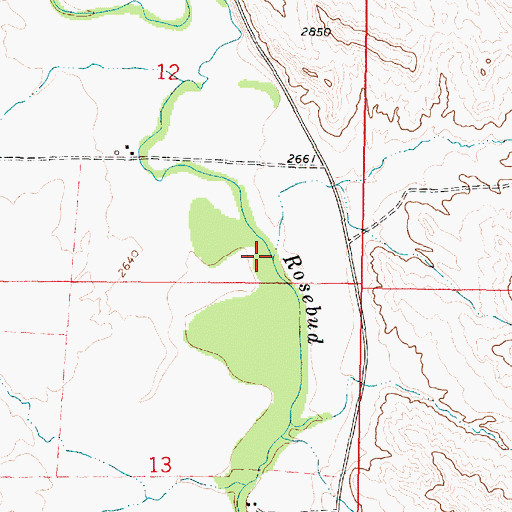 Topographic Map of Howard Coulee, MT