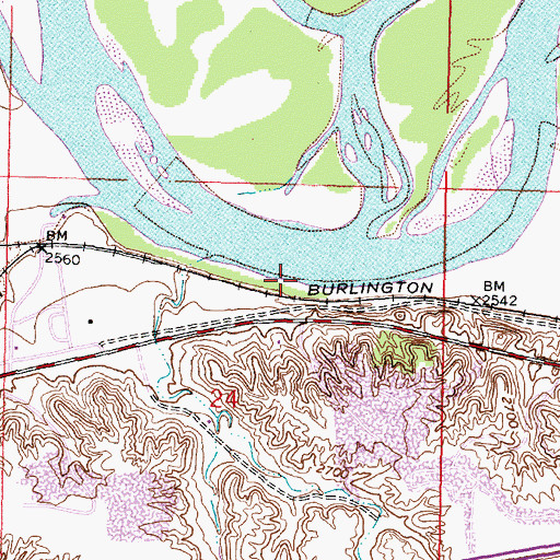 Topographic Map of Howard Valley, MT