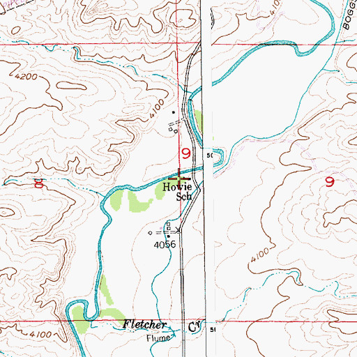 Topographic Map of Howie School (historical), MT