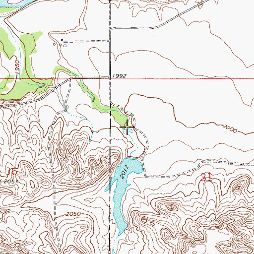 Topographic Map of Hubbard Coulee, MT
