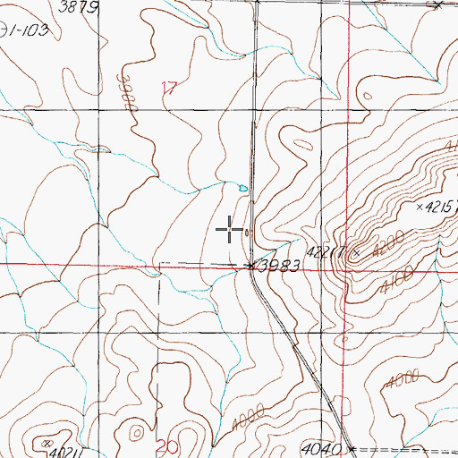 Topographic Map of Hubbard Mine, MT
