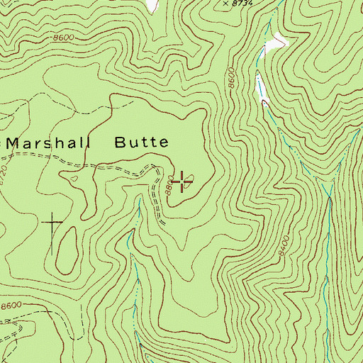 Topographic Map of Marshall Butte, AZ