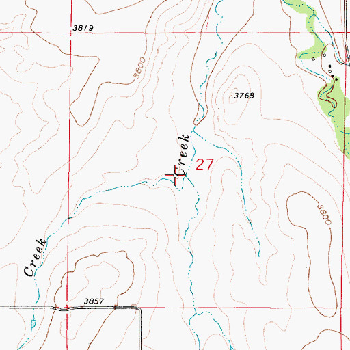 Topographic Map of Huff Creek, MT