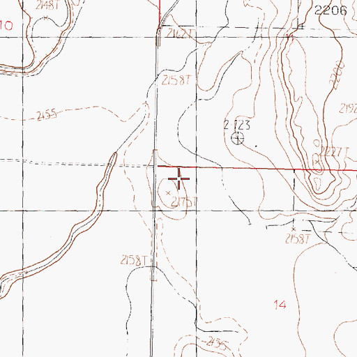 Topographic Map of Hulbert's Ranch, MT
