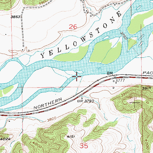 Topographic Map of Hump Creek, MT