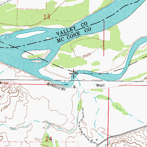 Topographic Map of Hungry Creek, MT