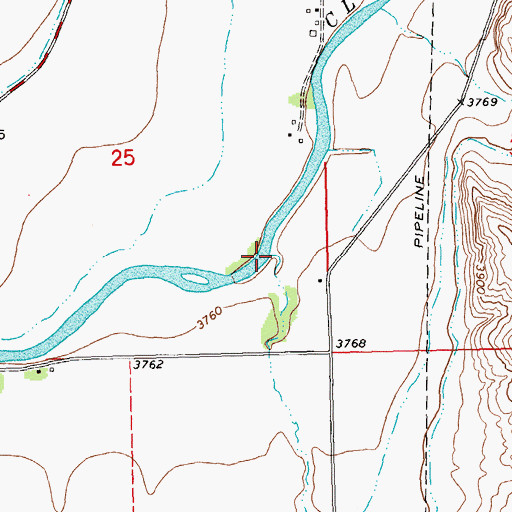 Topographic Map of Hunt Creek, MT