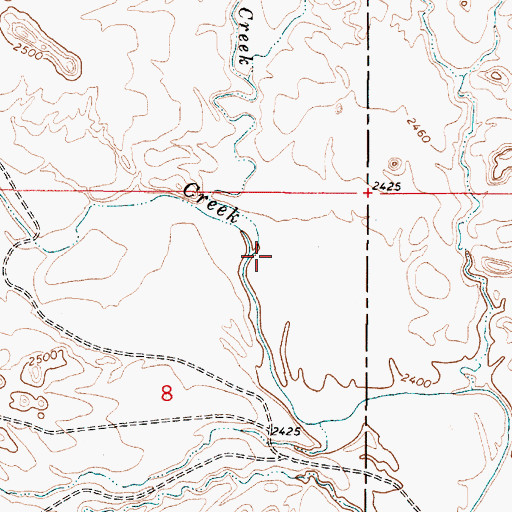 Topographic Map of Hunter Creek, MT
