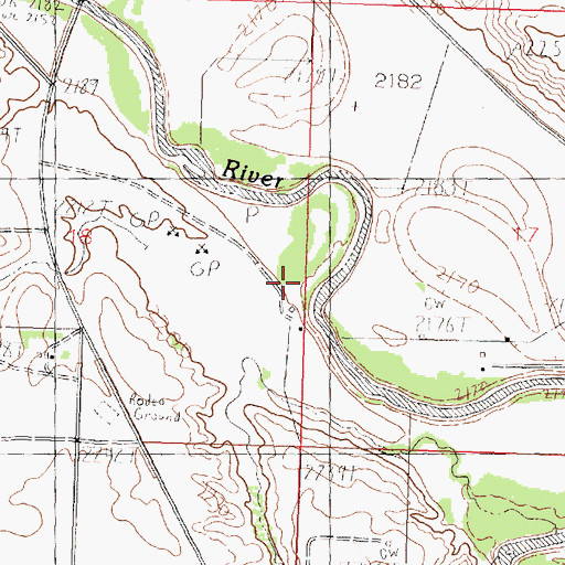 Topographic Map of Hunter's Ranch, MT