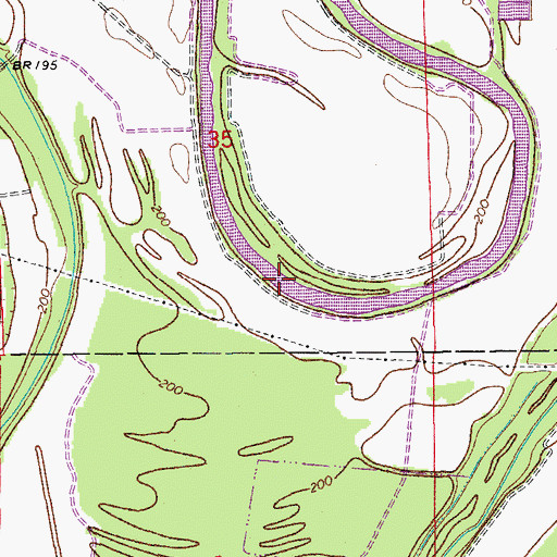 Topographic Map of Imbeau Bayou, AR
