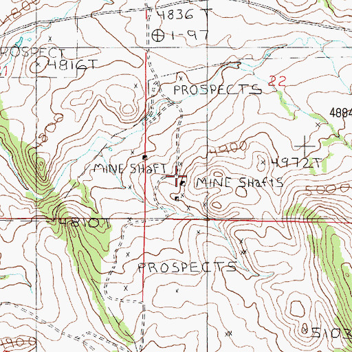 Topographic Map of Ida Mine, MT