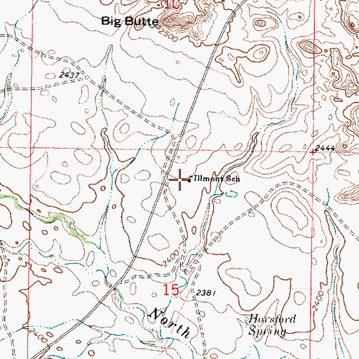 Topographic Map of Illmont School (historical), MT