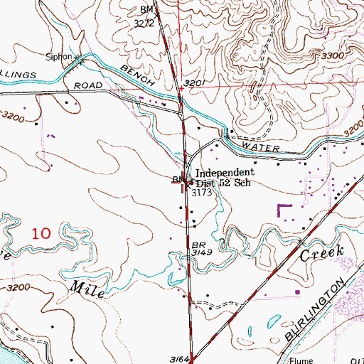 Topographic Map of Independent Elementary School, MT