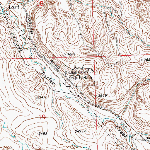 Topographic Map of Pictograph Cave State Park, MT