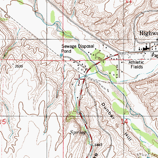 Topographic Map of Indian Coulee, MT