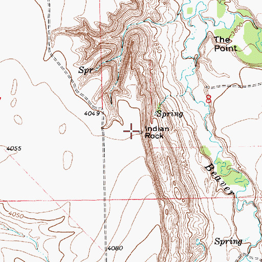 Topographic Map of Indian Rock, MT