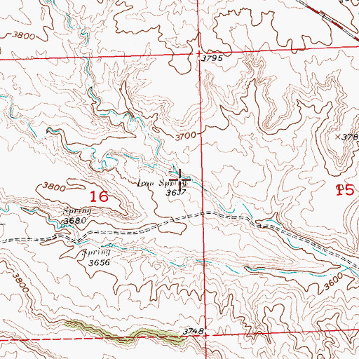 Topographic Map of Iran Spring, MT