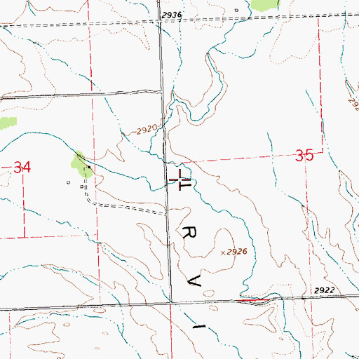 Topographic Map of Irvine Creek, MT