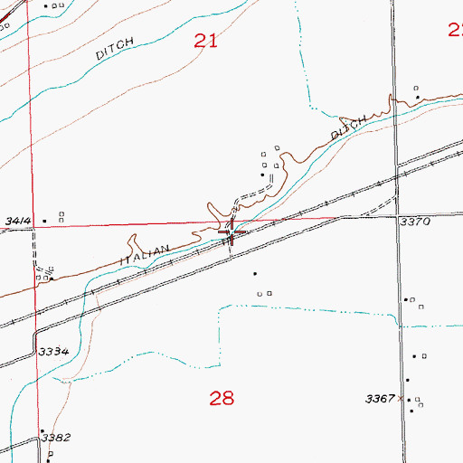 Topographic Map of Italian Ditch, MT